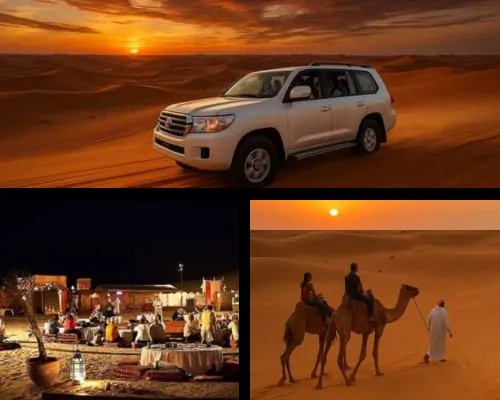 Sunrise view in Dubai desert overnight tour